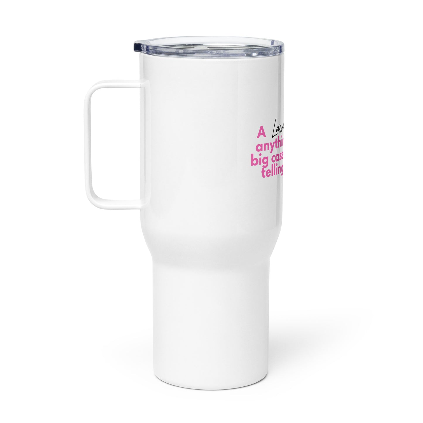 Travel mug with a handle